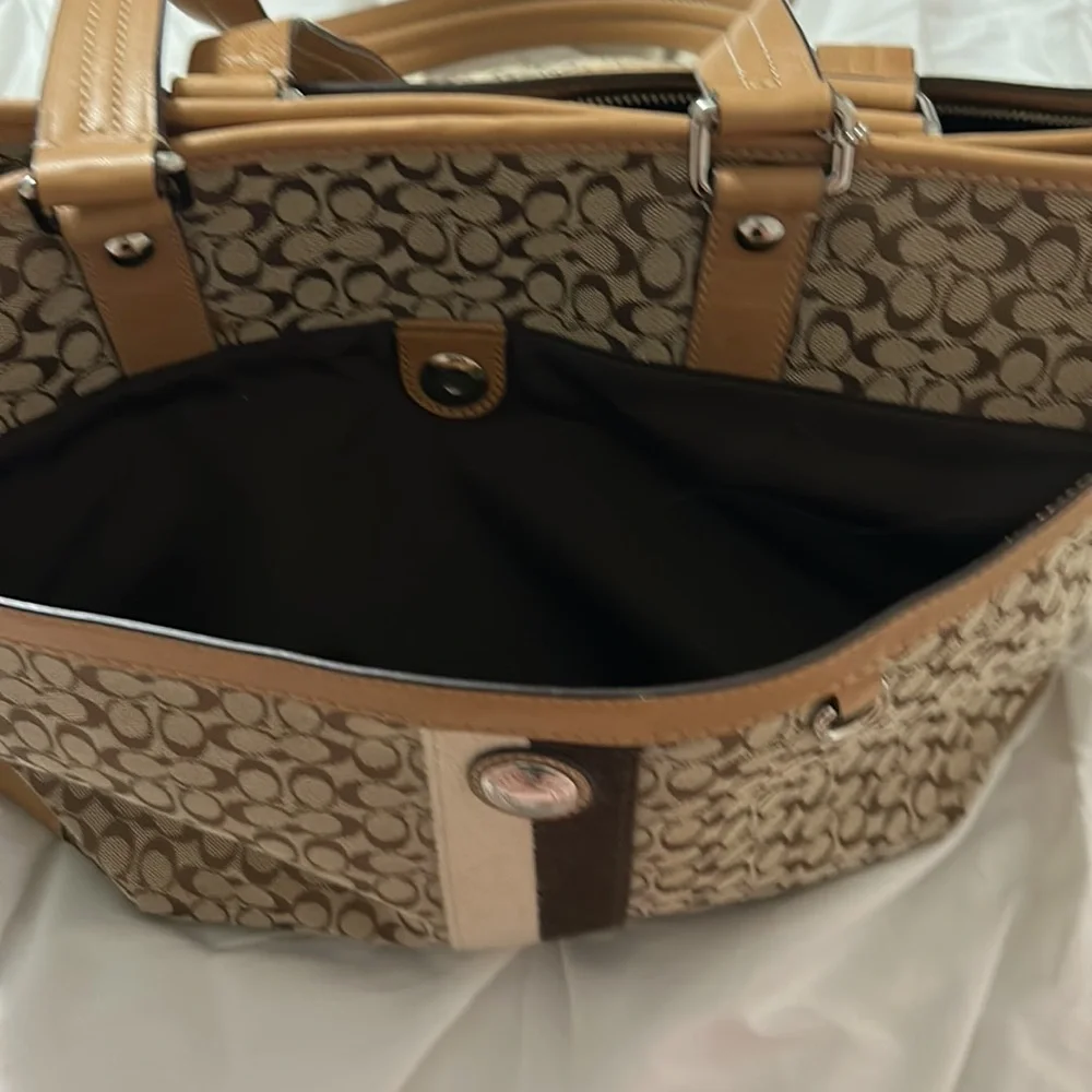 Brown Coach Diaper Bag